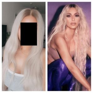 COPY - Kim k 28in full closure ash platinum blonde human